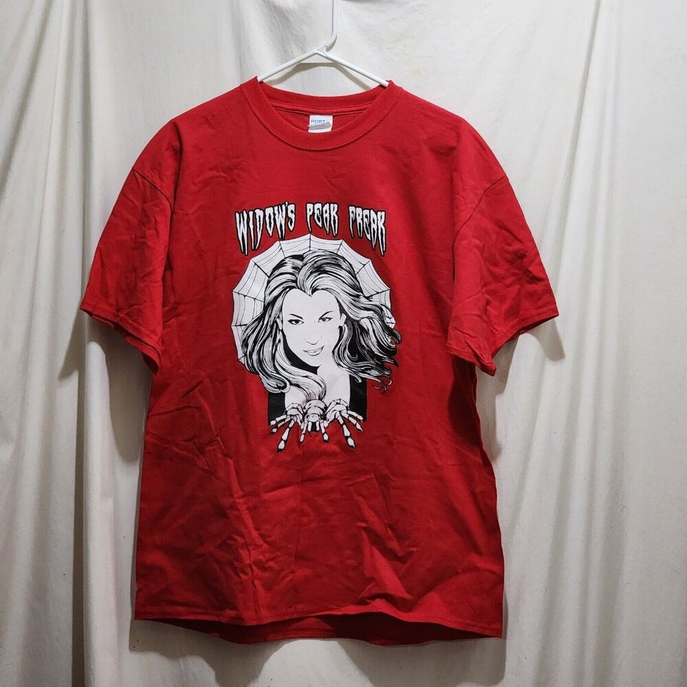 Port & Company Victoria Widow's Peak Freak Red T-Shirt‎ Lisa Marie Varon XL New